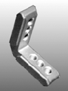 90 degree angle connector for risers w/ M6 tooling holes